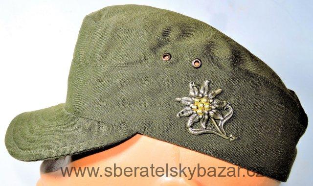 Čepice Rakouská s odznakem alpská protěž