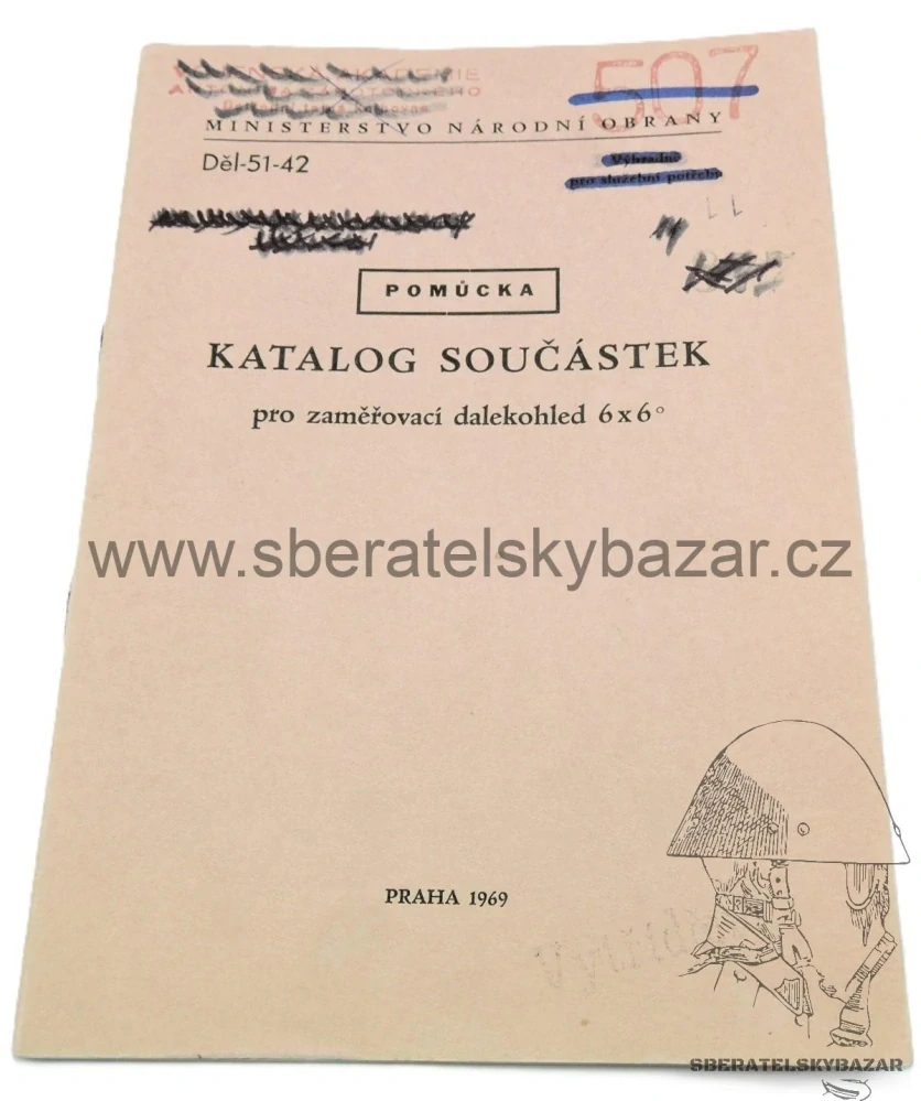 Originál předpis Katalog součástek zaměřovací dalekohled 6 x 6