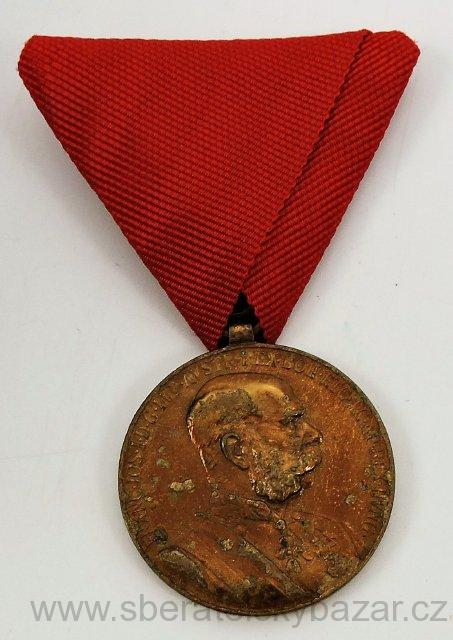 Vojenská/Četnická verze Jubilejní medaile 1898 k příležitosti 50 let panování Františka Josefa I.