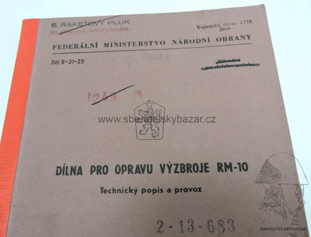 Předpis dílna pro opravu výzbroje RM-10 - A4