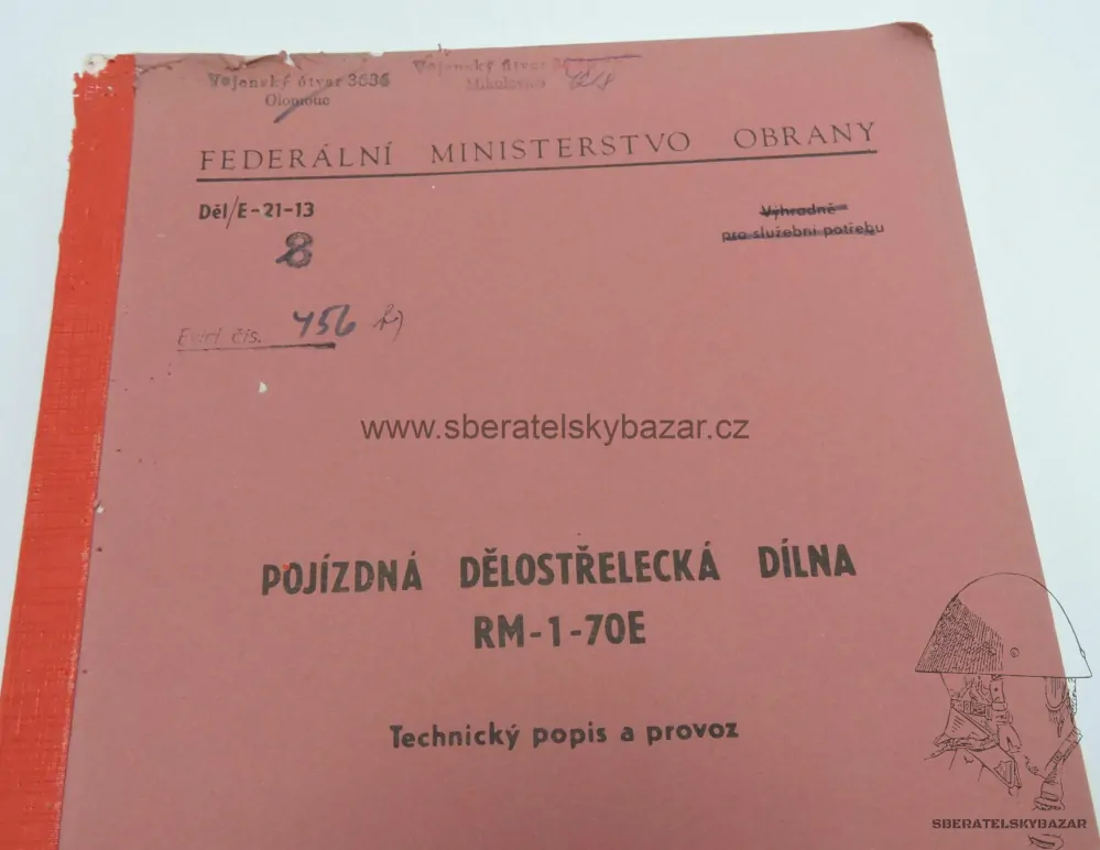 Předpis Pojízdná dělostřelecká dílna RM-1-70E - A4
