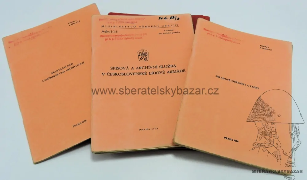 Originál Předpis ČSLA - Spisová a archivační služba