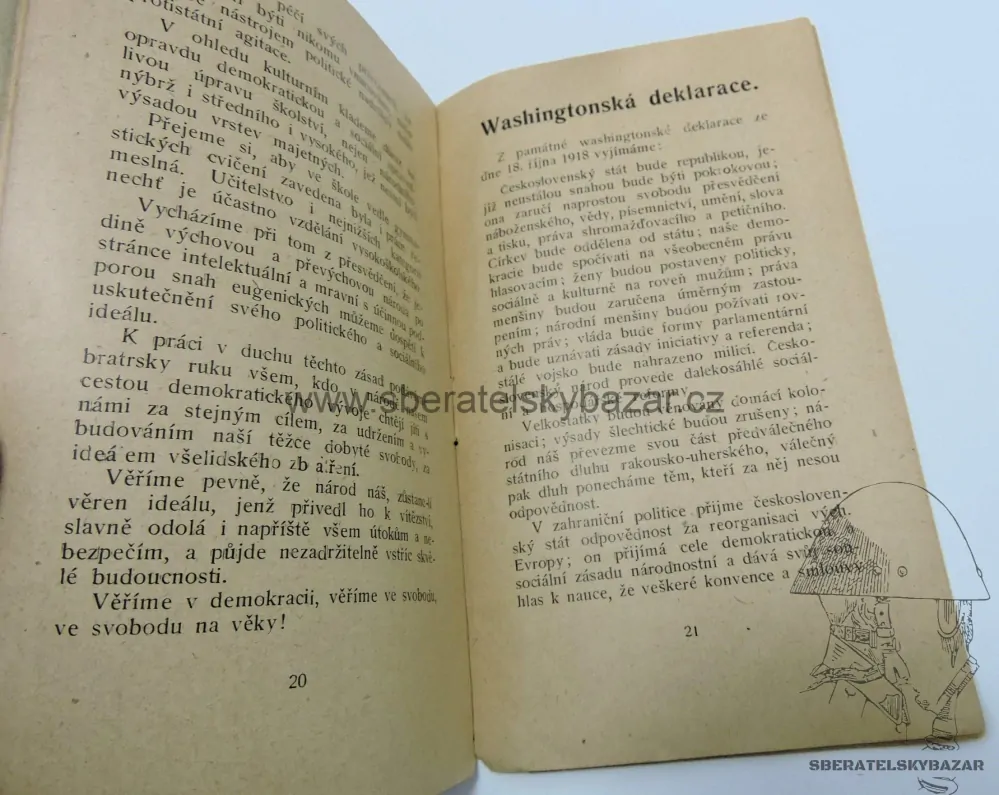Originál Stanovy jednot Československé obce legionářské a programové