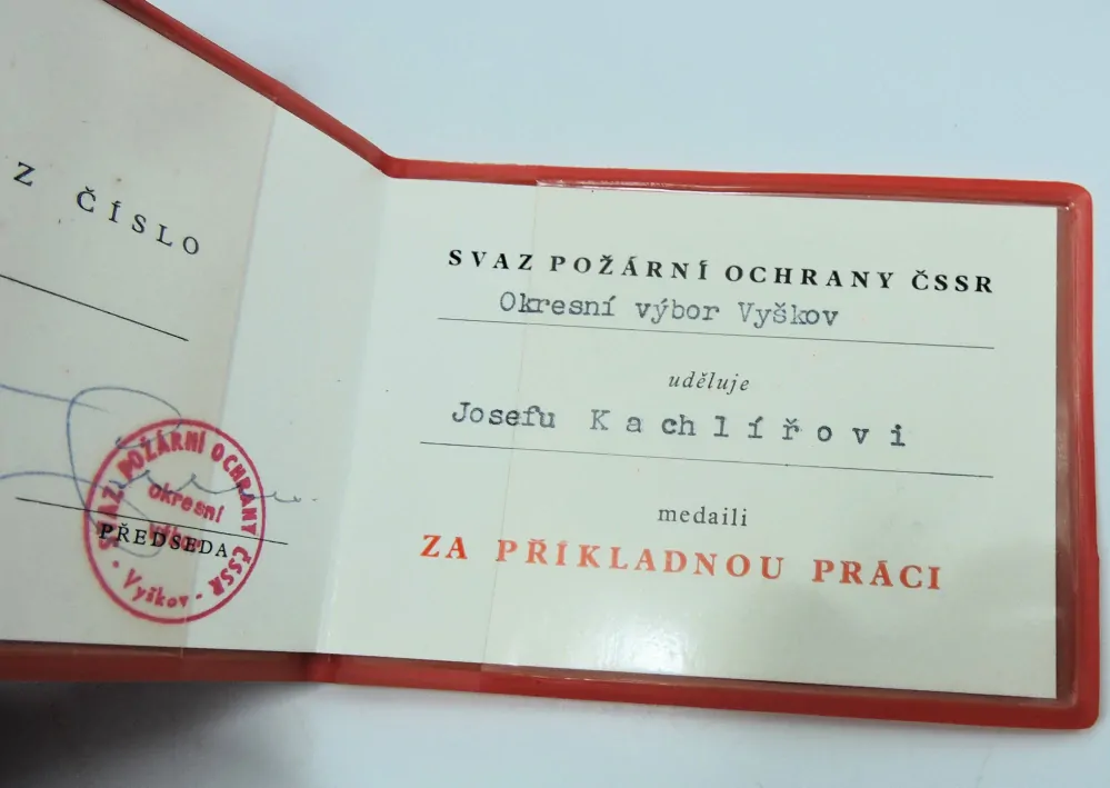 Dekret k medailii - Za příkladnou práci