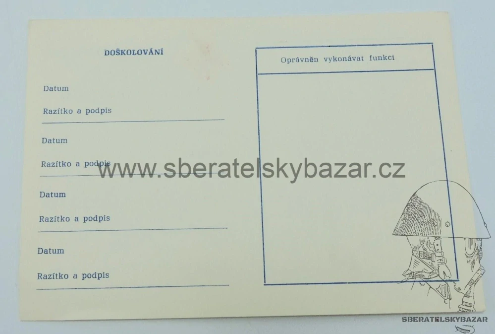 Originál průkaz člena zdravotnické skupiny CO - Blanket