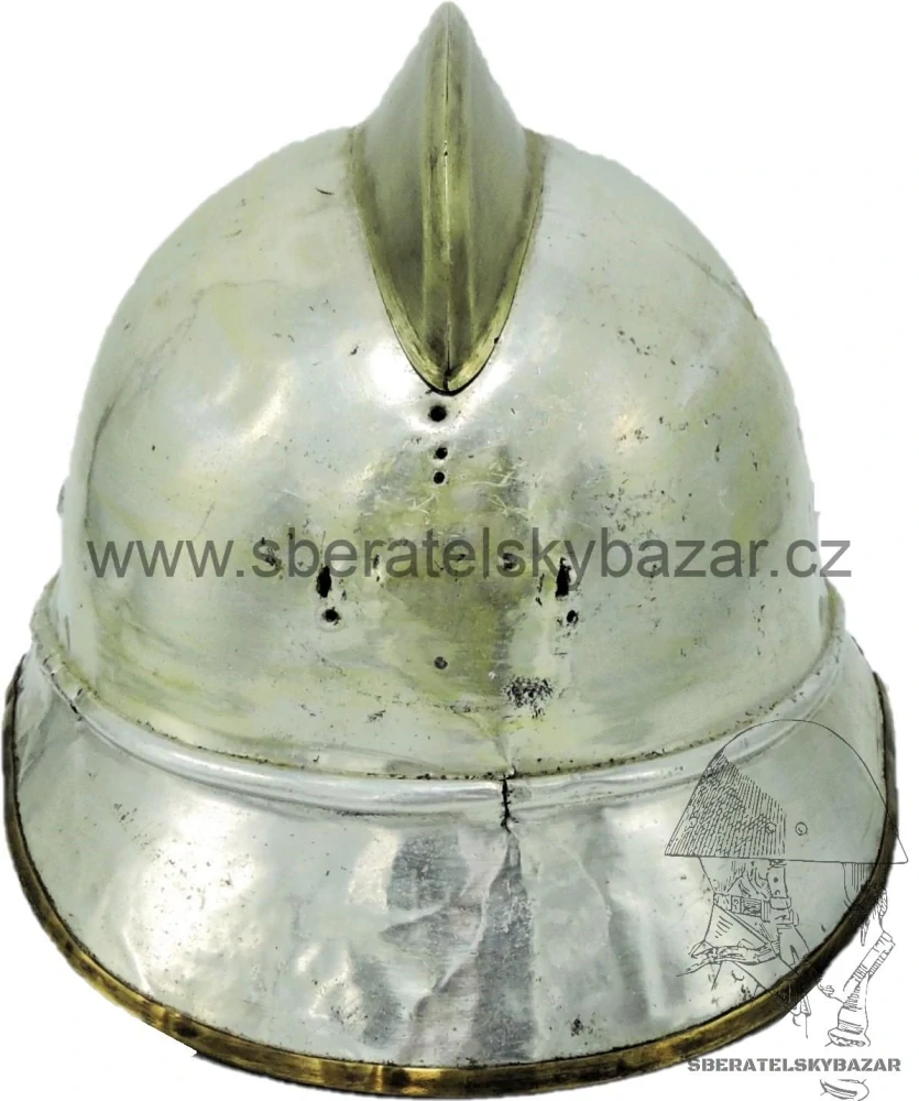 Hasičská přilba - stříbrná pro velitele