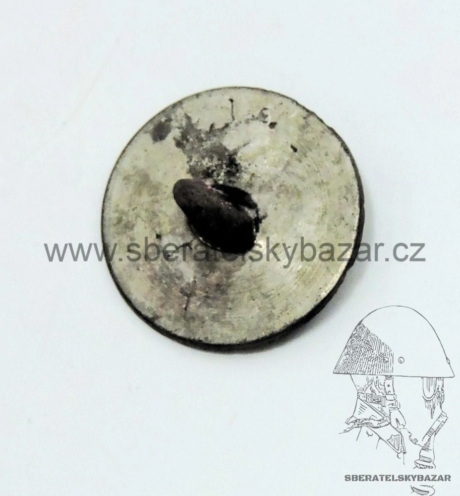Knoflík štítový arsenbronz