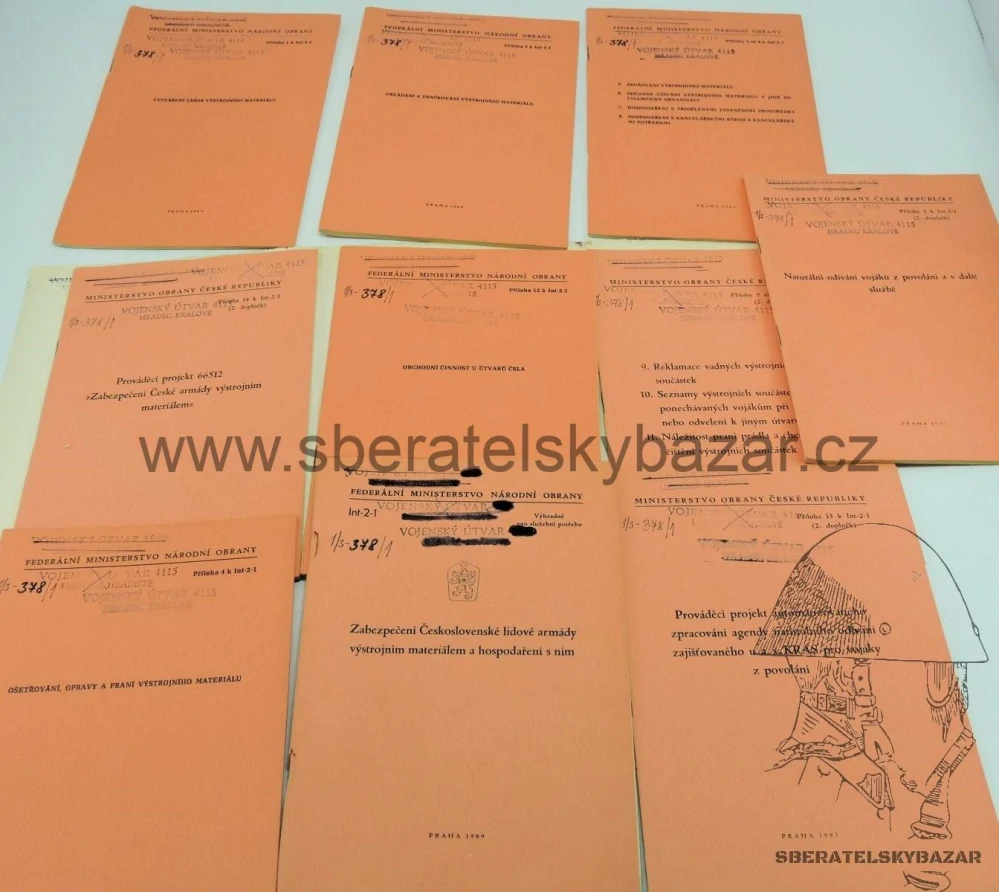 Předpis Int-2-1 - Zabezpečení ČSLA výstrojním materiálem - 10x brožura