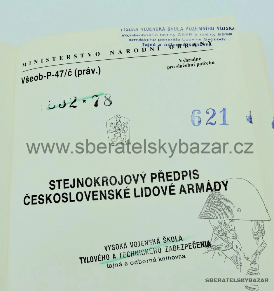 Stejnokrojový předpis ČSLA - originál