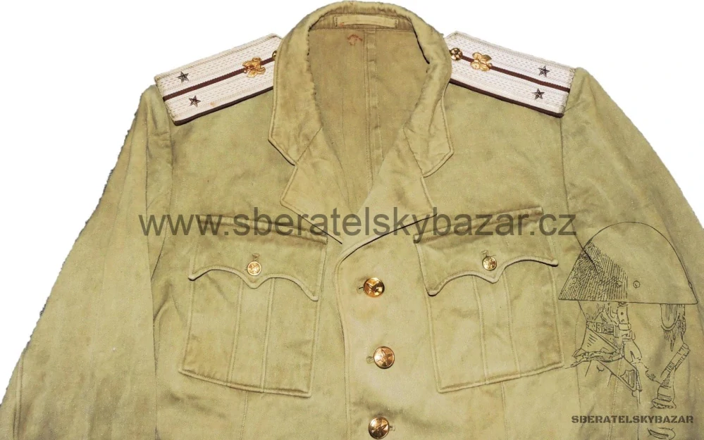 Bavlněné cvičební sako pro důstojníky 50/60 Léta - ČSLA