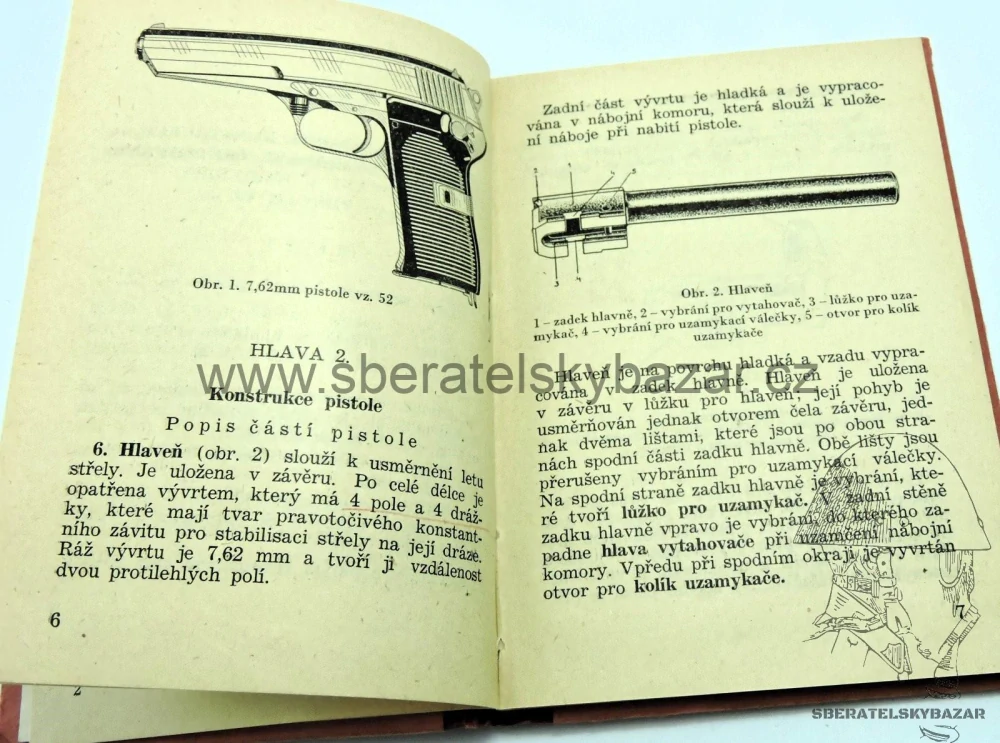 Předpis výcvik ve střelbě pistole vz.52 - Originál