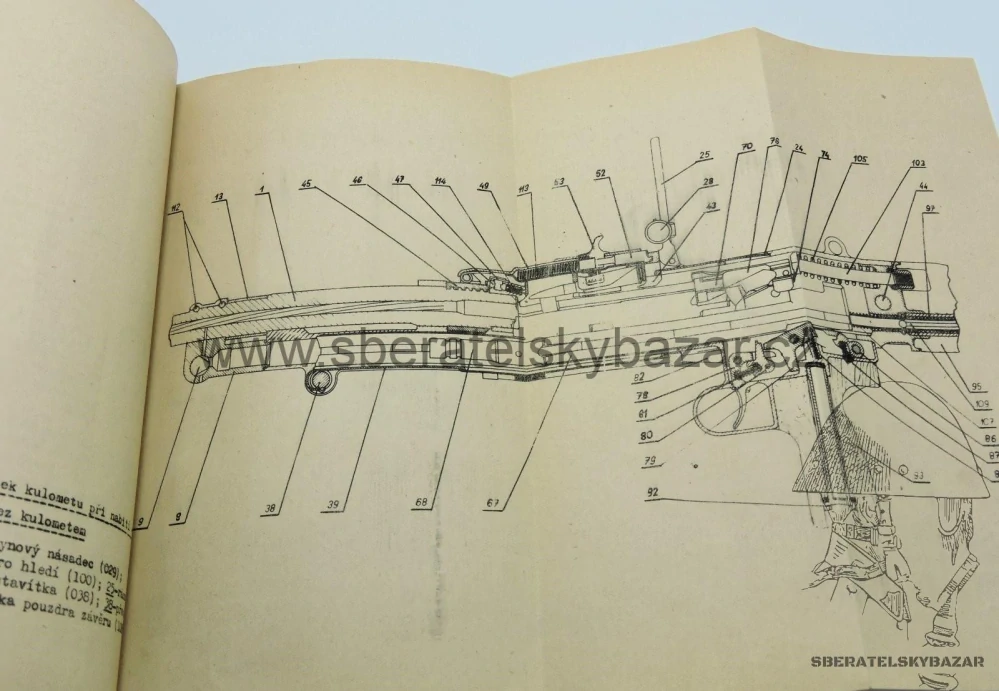 Předpis univerzalní kulomet vz.59 - originál