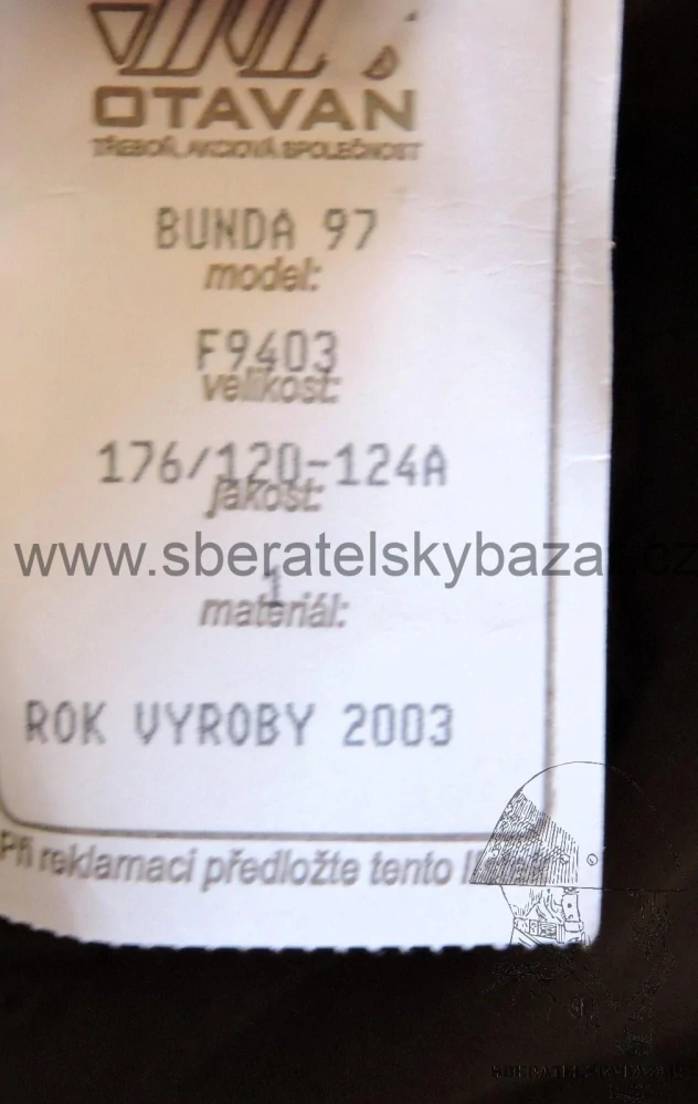 Bunda 97 AČR - zelená