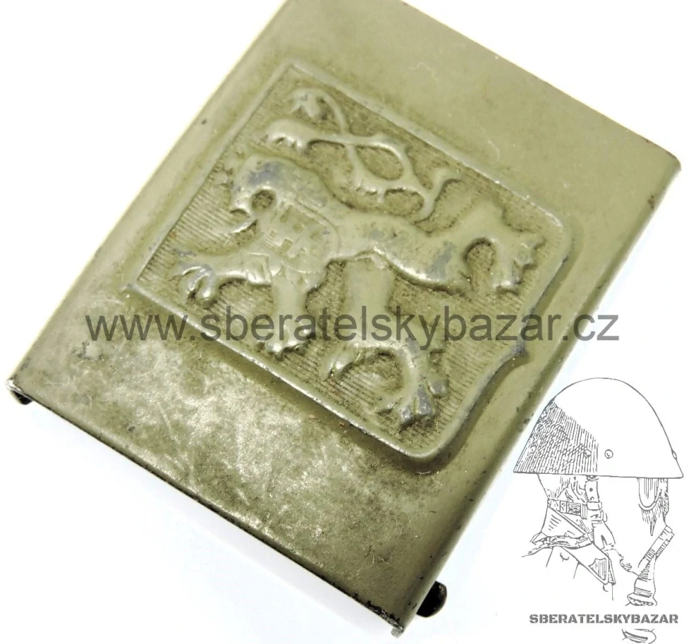 Přezka ČSLA 50. Léta - Khaki - perfektní stav - Skladovka