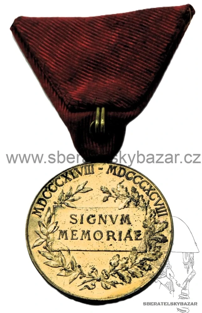 Jubilejní medaile 1898 k příležitosti 50 let - originál stuha 