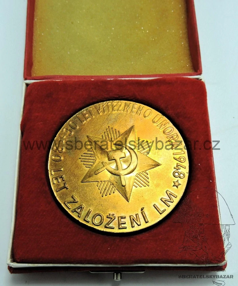 Plaketa 30 let Lidových milicí - KSČ ČSD Střední dráha