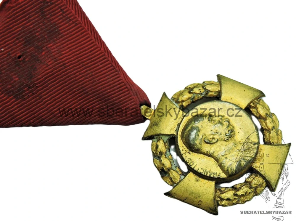Jubilejní kříž z roku 1908 na civilní stuze