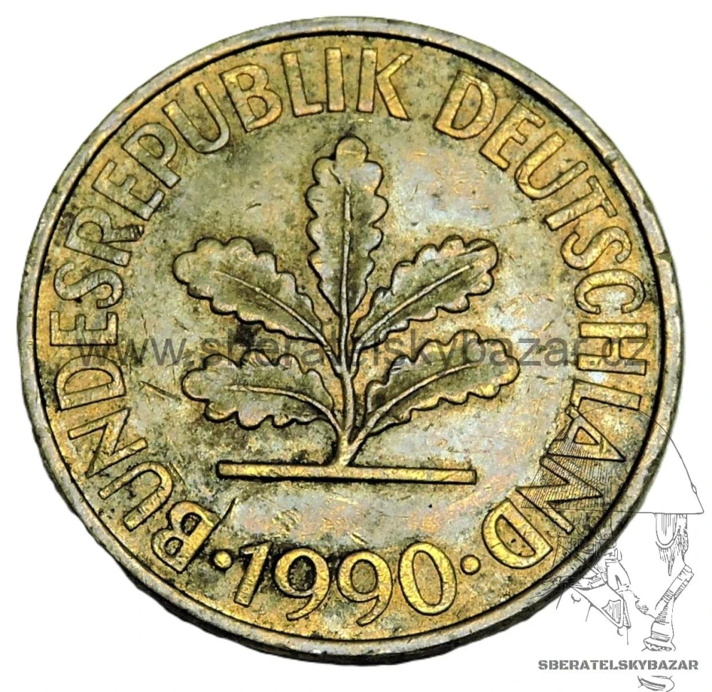 Německo – 10 Pfennig 1990