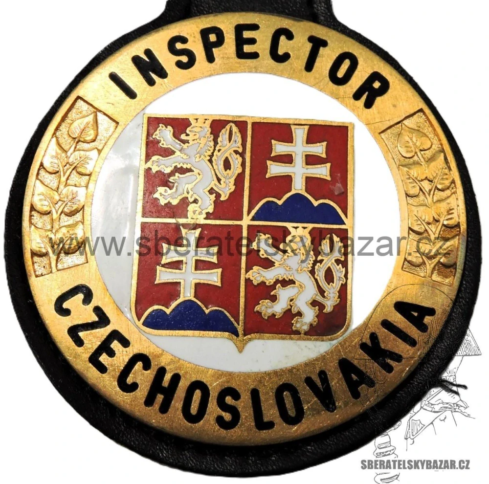 Služební placka ČSA - INSPECTOR CZECHOSLOVAKIA - Číslovaný 