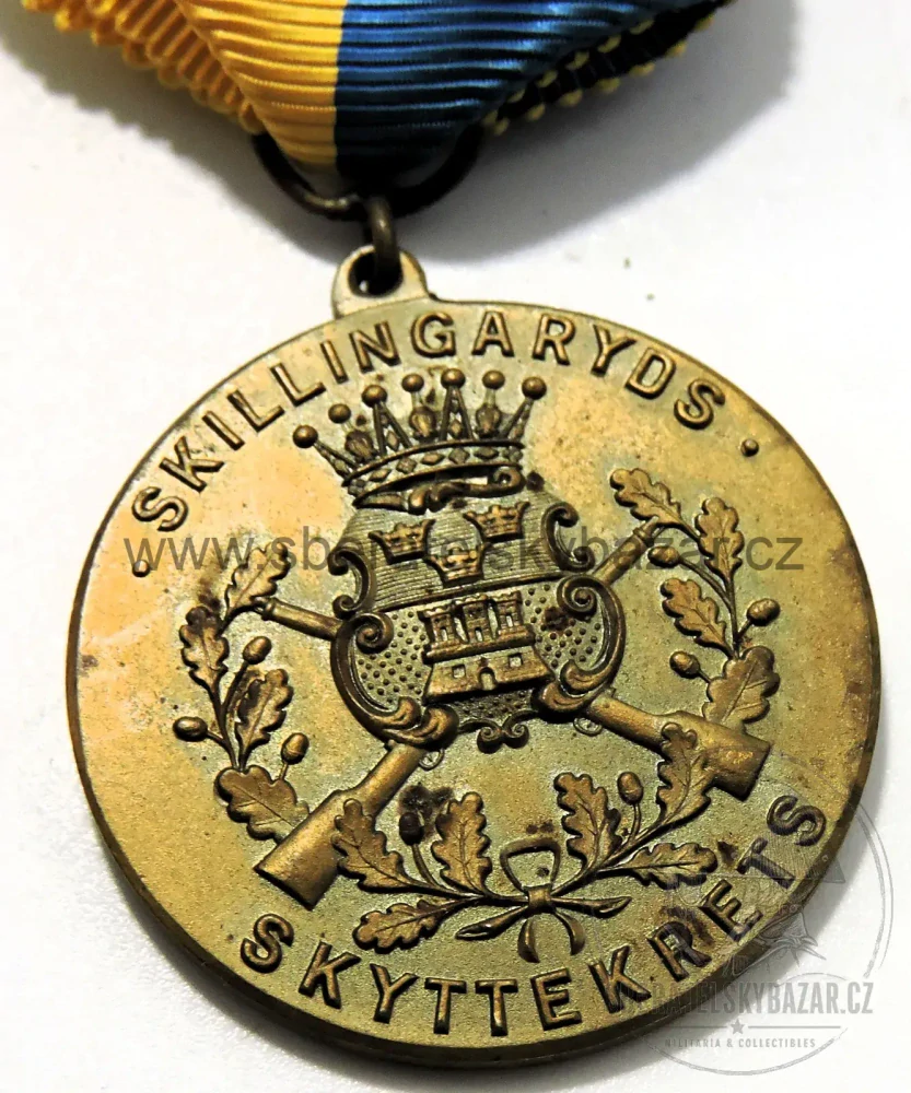 Švédská střelecká medaile Skillingaryds Skyttekrets 1965 