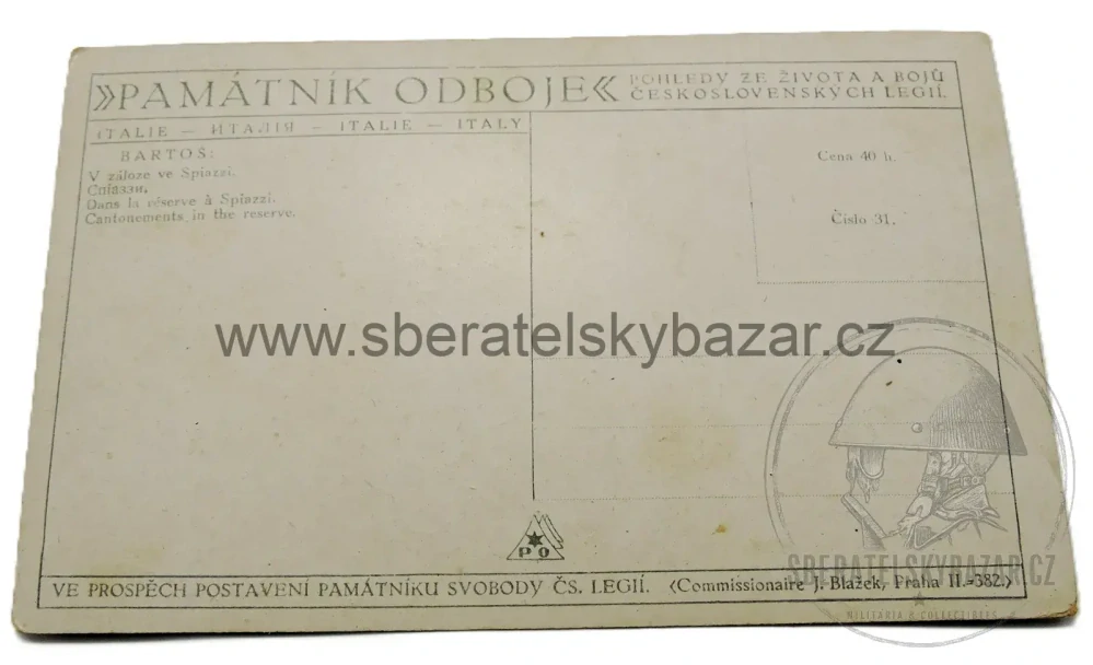 Památník odboje č. 31 – Bartoš – „V záloze ve Spiazzi“ (On reserve at Spiazzi)