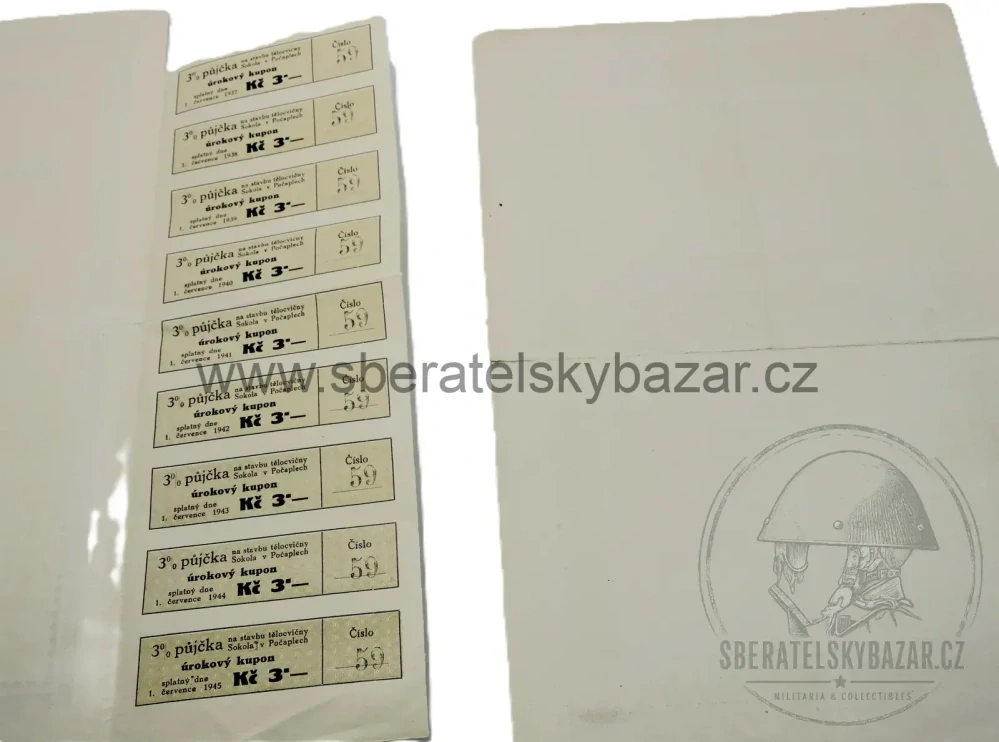 	 Sokol Počaply 1936 | obří archiv korespondence a dokumentů | šanon 