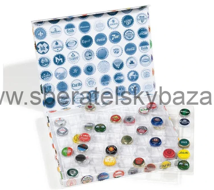 Kazeta LEUCHTTURM na 96 korunkových uzávěrů / knoflíků