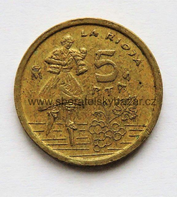 Španělsko - 5 pesetas, 1996 La Rioja