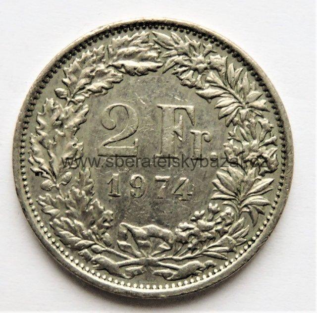 Švýcarsko - 2 frank 1974
