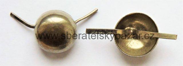 Odznak hodnostní knoflík "pecka" stříbrná 11mm - RČS