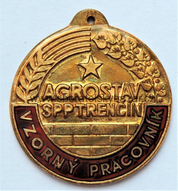 Medaile Agrostav SPP Trenčín - Vzorný Pracovník