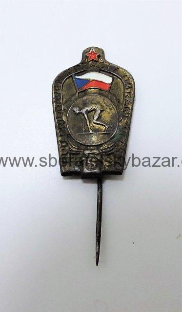 Odznak -  Buď připraven k práci a obraně vlasti - S zlatý