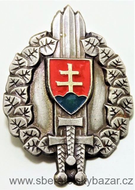 Velký čepicový odznak - Slovenská armáda - Praporčíci a poddolstojníci