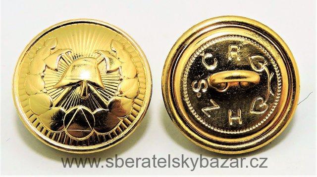Knoflík HZS ČR - Hasičský zachraný sbor ČR - Zlatý 15mm