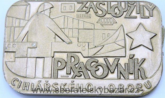 Plaketa Zasloužilý Pracovník Cihlařského oboru