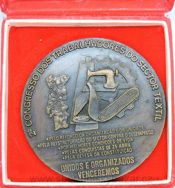 Plaketa 2 Kongres Textilu COVILHA 1978