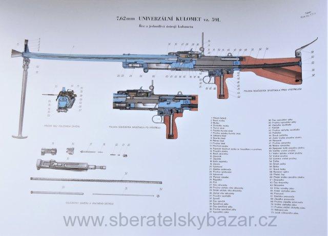 Plakát - Univerzální kulomet vz. 59 - A3