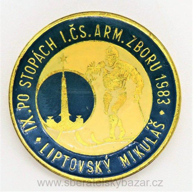 Odznak IX. Po stopách I. ČS ARM. ZBORU 1983 - Liptovský Mikuláš