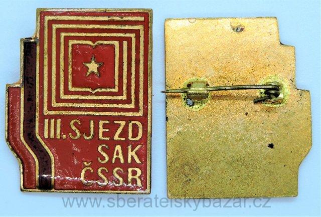 Odznak III. Sjezd SAK ČSSR 