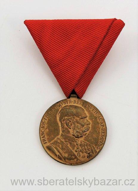 Vojenská/Četnická verze Jubilejní medaile 1898 k příležitosti 50 let panování Františka Josefa I.