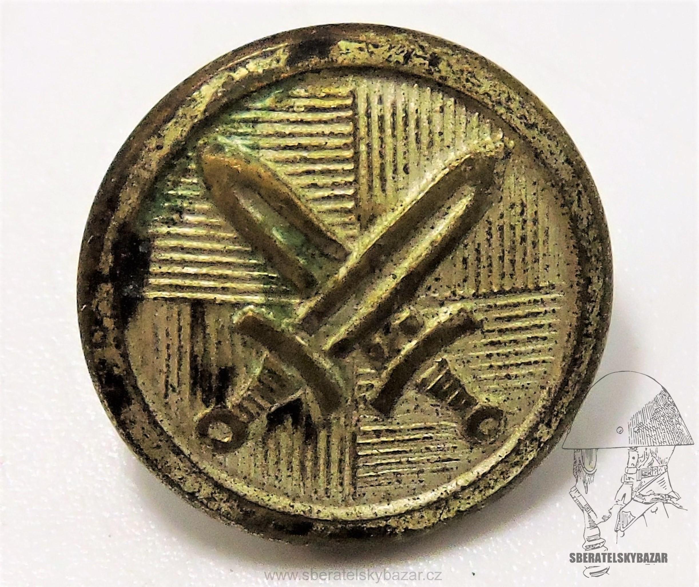 Knoflík Meče RČS značený F.K.AS- 15mm