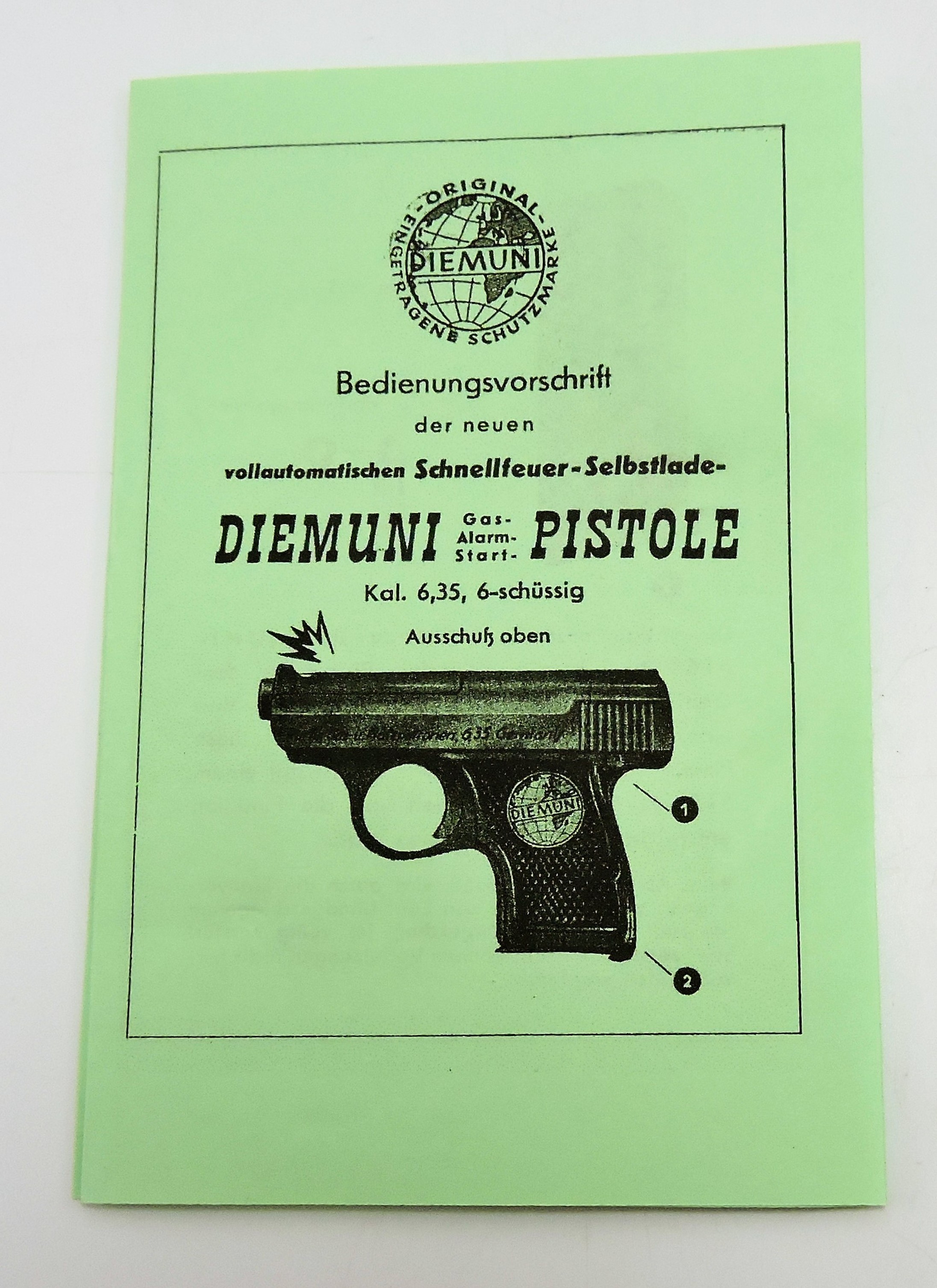 Návod na Německou pistoli 6,35mm - Reprint (Replika)
