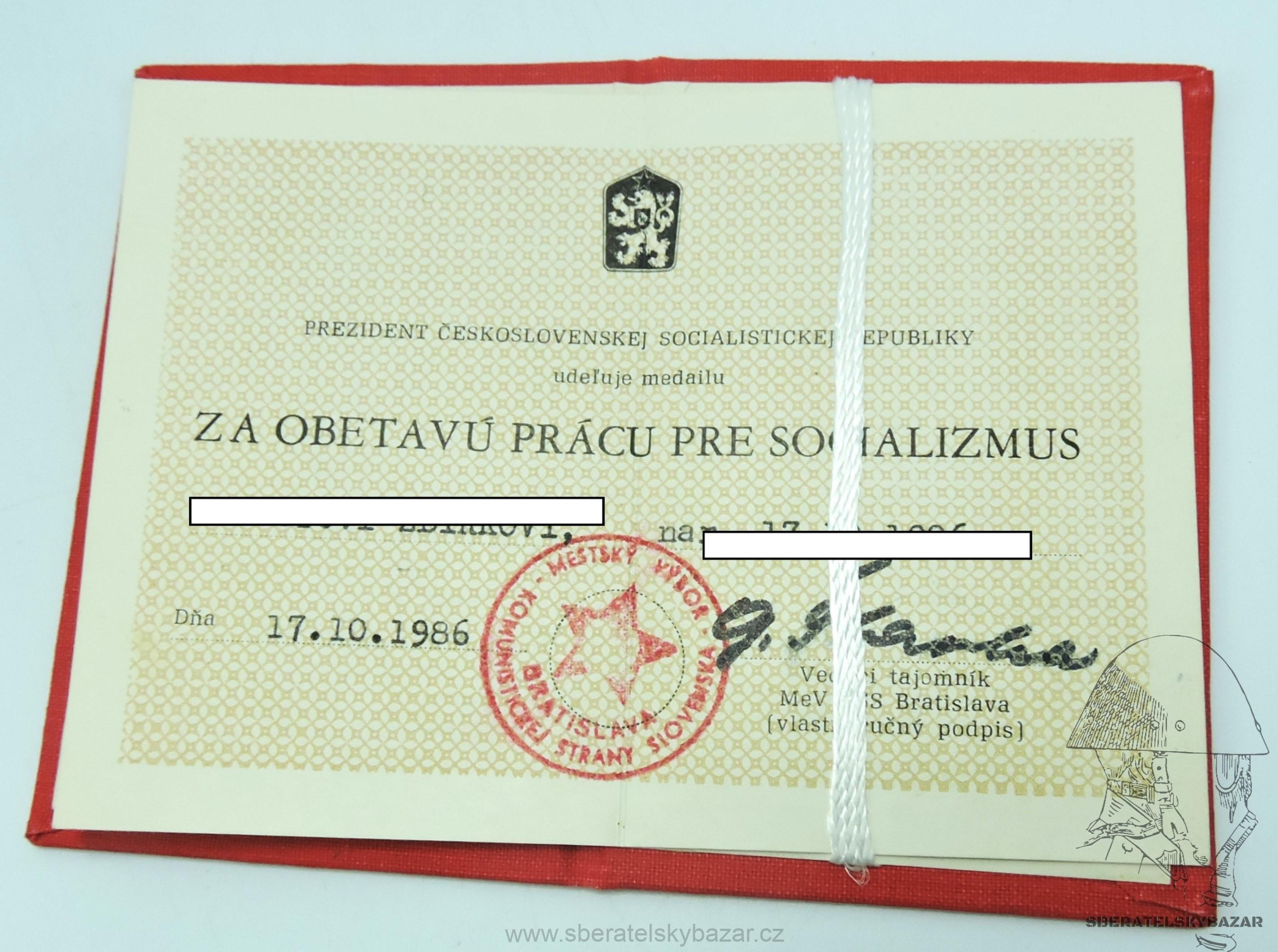 Dekret za obetavú prácu pre socializmus