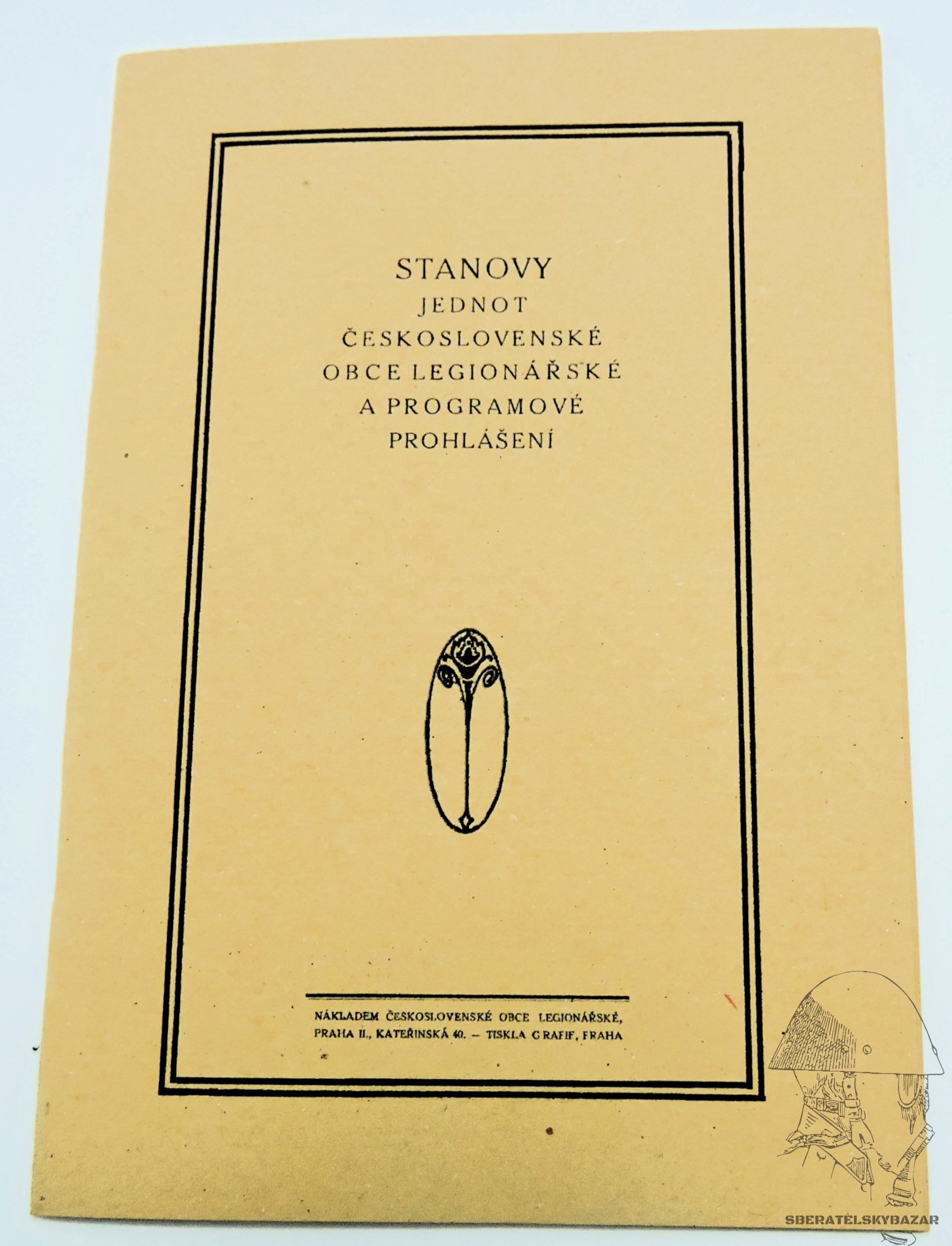 Stanovy jednot Československé obce legionářské a programové prohlášení  Reprint (replika)