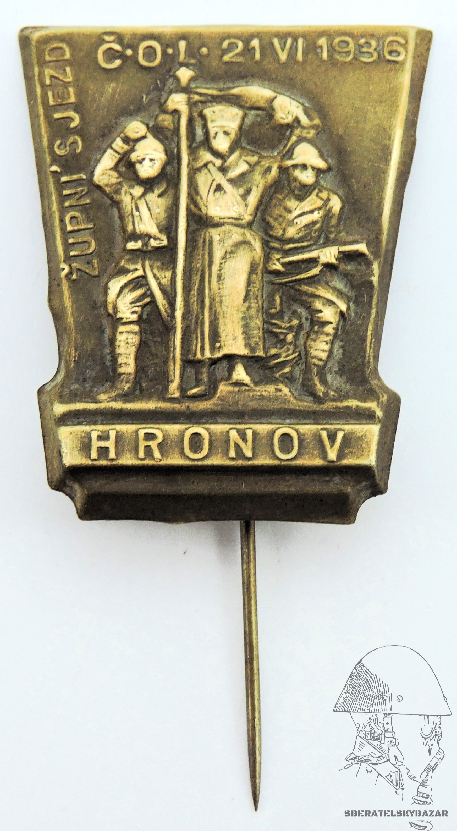 Odznak Župní sjezd ČOL - Hronov 1936