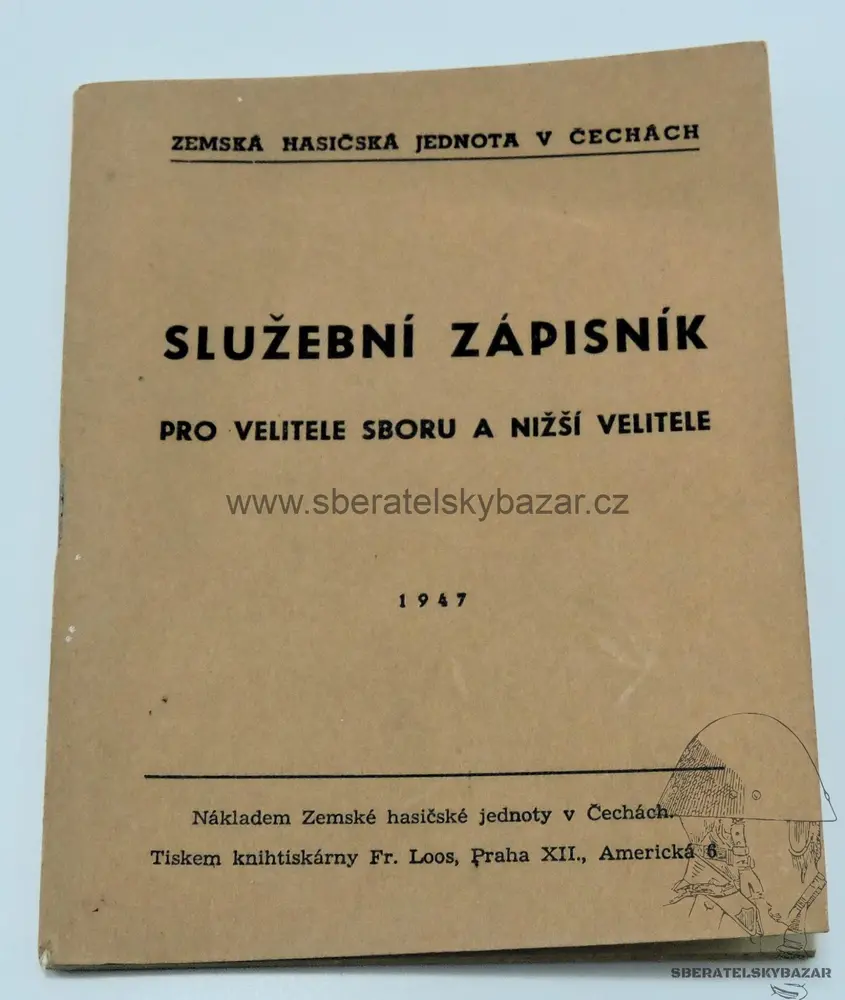 Služební zapisník pro velitele sboru a nižší velitele