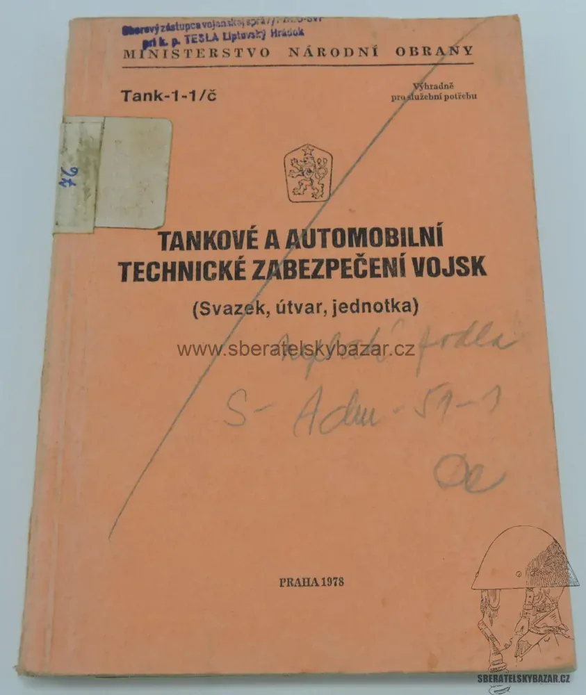 Předpis ČSLA - Tankové a automobilní technické zabezepečení vojsk