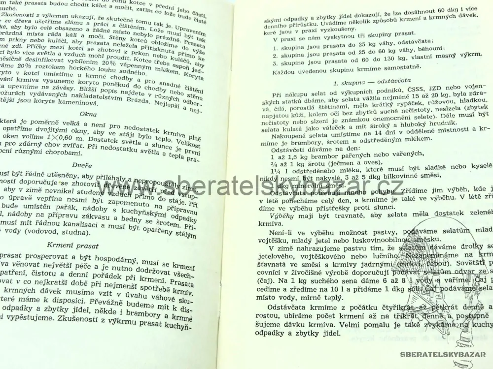 Předpis pokyny pro chov domacího zvířectva u útvarů - originál