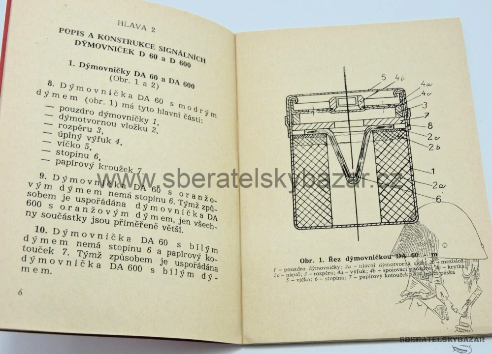 Předpis ČSLA - Dýmovnička DA 60 a DA600 - originál