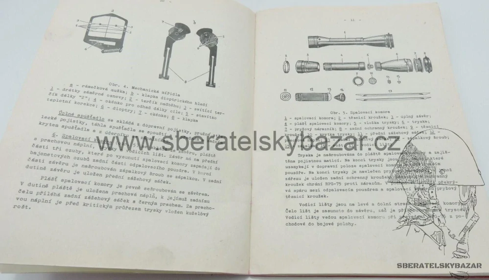 Originál předpis výcvik ve střelbě RPG-75